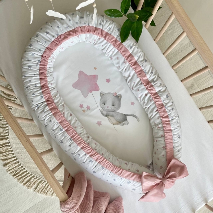 Protectie somn – Baby Nest Pink Cat